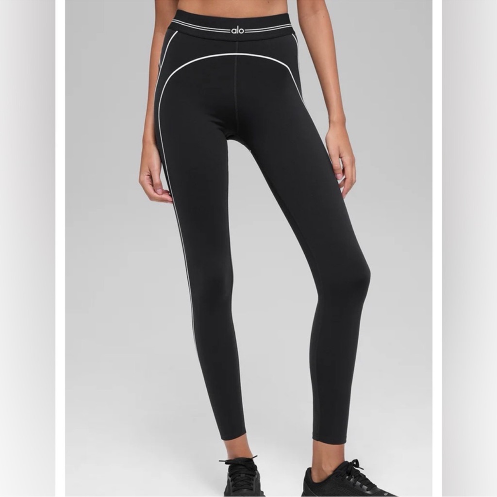 Alo Airbrush High-Waist Heart Throb Legging Black Small